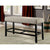 Furniture Of America Sania Antique Black/Beige Rustic Counter Height Bench Model CM3324BK-PBN