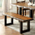 Furniture Of America Maddison Tobacco Oak/Black Industrial Bench Model CM3606BN