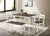 Furniture Of America Debbie Gray/White Transitional 5-Piece Dining Table Set With Bench Model CM3714GY-T-BN-5PK