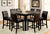 Furniture Of America Grandstone Black Transitional Counter Height Table, Gray Marble Top Model CM3823BK-PT