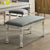Furniture Of America Kathryn Antique White/Gray Transitional Bench Model CM3872WH-BN