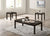 Furniture Of America Cecere Black Transitional 3-Piece Table Set With Faux Marble Top Model CM4144BK-3PK
