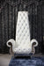Divani Casa Luxe Neo Classical Pearl White Italian Leather Tall Chair