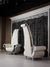 Divani Casa Luxe Neo Classical Pearl White Italian Leather Tall Chair