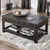 Furniture Of America Mcallen Rustic Black Rustic Coffee Table, Rustic Black Model EM4009BK-C