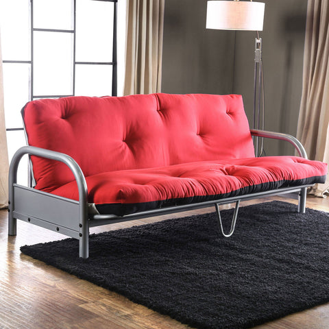 Furniture Of America Aksel Black/Red Contemporary Futon Mattress, Black & Red Model FP-2417BR