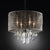 Furniture Of America Gina Chrome/Black Glam Ceiling Lamp, Hanging Crystal Model L95127H