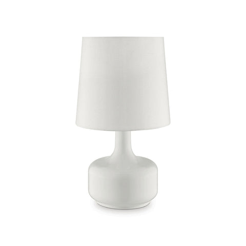 Furniture Of America Farah White Contemporary 17"H Glossy White Table Lamp Model L9819WH
