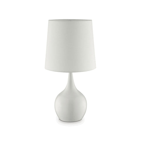 Furniture Of America Edie White Contemporary 23.5"H Glossy White Table Lamp Model L9820WH