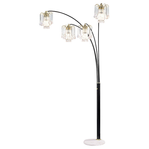 Furniture Of America Elouise Black/Gold Traditional Arch Lamp Model L99657K