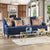 Furniture Of America Sisseton Navy Transitional Sofa Model SM2210-SF