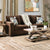 Furniture Of America Heathway Brown Contemporary Sofa, Brown Model SM5407-SF