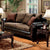 Furniture Of America Rotherham Brown/Espresso/Dark Cherry Traditional Sofa Model SM7630N-SF