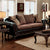 Furniture Of America San Roque Brown/Espresso/Dark Cherry Traditional Sofa Model SM7635N-SF