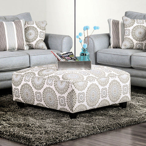 Furniture Of America Misty Ivory/Pattern Transitional Ottoman Model SM8141-OT