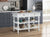 ACME Rorratt Marble & White Finish Kitchen Island Model AC00186