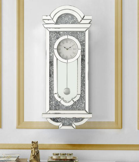 ACME Noralie Mirrored & Faux Diamonds Wall Clock Model AC00419