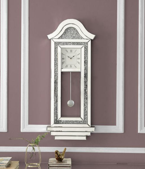ACME Noralie Mirrored & Faux Diamonds Wall Clock Model AC00420