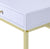 ACME Coleen  White & Brass Finish Vanity Desk Model AC00891