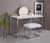 ACME Tennos White & Chrome Finish Vanity Desk Model AC00903