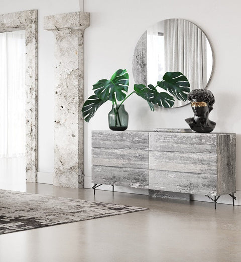 Nova Domus Aria Italian Modern Matt Grey Dresser