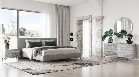 Nova Domus Aria Italian Modern Matt Grey Dresser