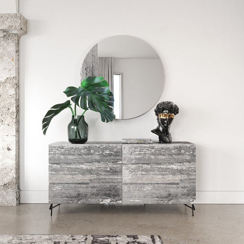 Nova Domus Aria Italian Modern Matt Grey Dresser