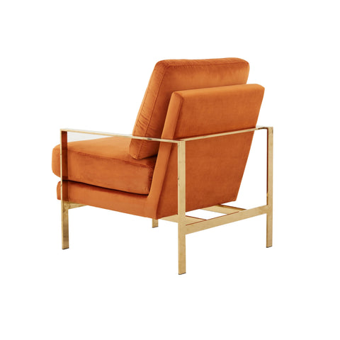 Divani Casa Bayside Modern Orange Fabric Accent Chair