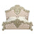 ACME Vatican PU Leather, Light Gold & Champagne Silver Finish Eastern King Bed Model BD00461EK