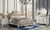 ACME Versailles II Vintage Gray PU & Bone White Finsih Queen Bed Model BD01323Q