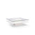 Modrest Clarion Modern White & Clear Glass Coffee Table