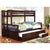 Furniture Of America University Dark Walnut Cottage Twin Queen Bunk Bed Model CM-BK458Q-EXP-BED