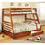 Furniture Of America California Oak Transitional Twin Full Bunk Bed With 2 Drawers Model CM-BK588A-BED