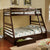 Furniture Of America California Dark Walnut Transitional Twin Full Bunk Bed With 2 Drawers Model CM-BK588EX-BED