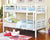 Furniture Of America Cassie White Transitional Twin Twin Bunk Bed Model CM-BK627-BED