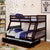 Furniture Of America Emilie Dark Walnut Transitional Twin Full Bunk Bed Model CM-BK633EX-TF-BED