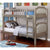 Furniture Of America Beatrice Champagne Transitional Twin Twin Bunk Bed Model CM-BK717-BED