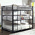 Furniture Of America Olga Sand Black Contemporary Queen Triple Decker Bed Model CM-BK917Q-BED