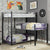 Furniture Of America Aubrey Sand Black Contemporary Twin Triple Decker Bed Model CM-BK919-BED