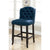 Furniture Of America Sania Antique Black/Blue Rustic Bar Ht. Wingback Chair (2 In Box) Model CM3324BK-BL-BCW-2PK