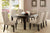 Furniture Of America Sania Antique Black/Ivory Rustic 7-Piece Dining Table Set Model CM3324BK-T-3564-7PC