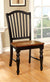 Furniture Of America Mayville Black/Antique Oak Transitional Side Chair (2 In Box) Model CM3431SC-2PK
