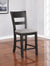 Furniture Of America Sania Antique Black Rustic Counter Heightside Chair (2 In Box) Model CM3445PC-2PK