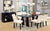 Furniture Of America Luminar Black/Beige Contemporary 7-Piece Dining Table Set Model CM3559T-7PC