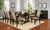 Furniture Of America Patience Dark Walnut/Beige Rustic 7-Piece Dining Table Set Model CM3577WN-T-7PC