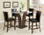 Furniture Of America Manhattan Brown Cherry Contemporary 5-Piece Round Counter Height Table Set Model CM3710PT-WH-5PC