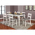 Furniture Of America Anadia Antique White/Gray Rustic 5-Piece Counter Height Dining Table Set Model CM3715PT-5PC
