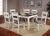 Furniture Of America Anadia Antique White/Gray Rustic 7-Piece Dining Table Set Model CM3715T-7PC