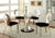 Furniture Of America Valo Silver/Black Contemporary 5-Piece Dining Table Set Model CM3727T-5PC
