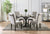 Furniture Of America Alfred Antique Black/Ivory Rustic 5-Piece Round Dining Table Set Model CM3735RT-5PC-LG
